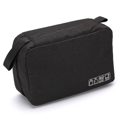 Travel 600D Polyester Fabric Toiletry Wash Bag Makeup Storage Dengan Lining 210D