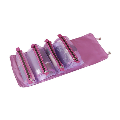 Four In One Mesh Lipat Makeup Wash Bag Travel Portable Makeup Brush Storage