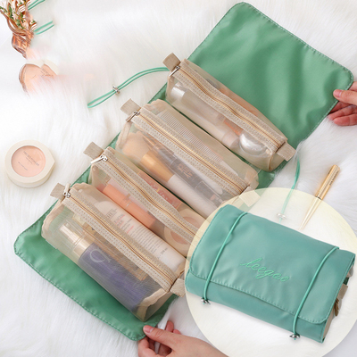 Four In One Mesh Lipat Makeup Wash Bag Travel Portable Makeup Brush Storage