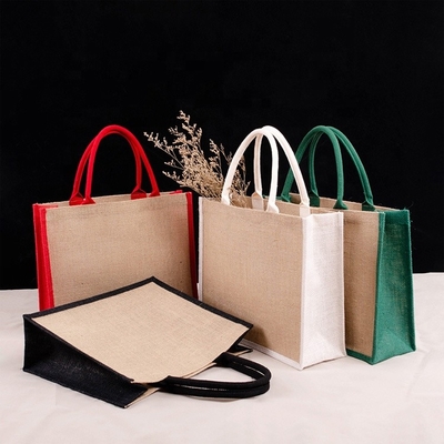 Laminasi Goni Goni Belanja Tote Bags Pelapis Pelapis Dapat Digunakan Kembali