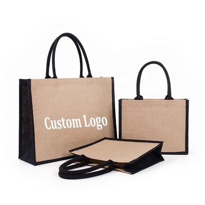Daur Ulang Tas Tote Kanvas Katun Organik Polos Dapat Digunakan Kembali Kustom Dicetak Dengan Logo
