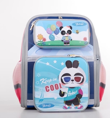 Ritsleting Pertukaran Plastik yang Dapat Dilepas 600D Polyester Backpack EVA DIY School Bags For Chilrden