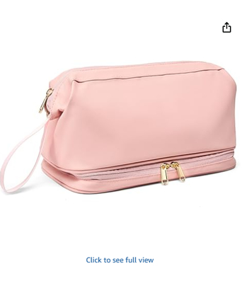 Tas Perlengkapan Mandi Perjalanan Besar untuk pria wanita, Tas Organizer Rias, Perlengkapan Dopp, Tas Kosmetik Gantung Tahan Air untuk Aksesori Perlengkapan Mandi