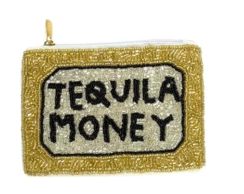 Dompet Koin Wanita Tequila Money Sepenuhnya Berpayet 5.5 * 4.5 * 0.5 inci