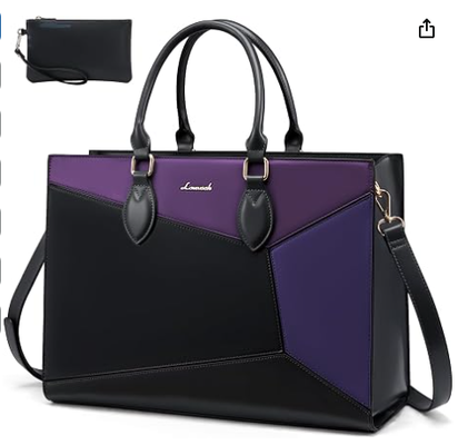 Tas Laptop untuk Wanita 15,6 inci, Laptop tahan air Tas Tote untuk Wanita, Tas Kerja Profesional untuk Wanita dengan pemegang cangkir, Tas Laptop Besar Kantong Komputer Kantor Guru kantong kopling